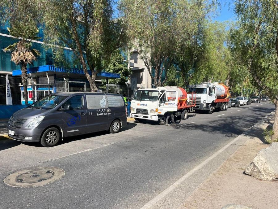 Operativo con camiones de succión de alto poder